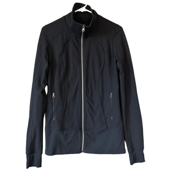 lululemon athletica Jackets & Blazers - Lululemon Black Logo Front Jacket Womens 6 *estimated*